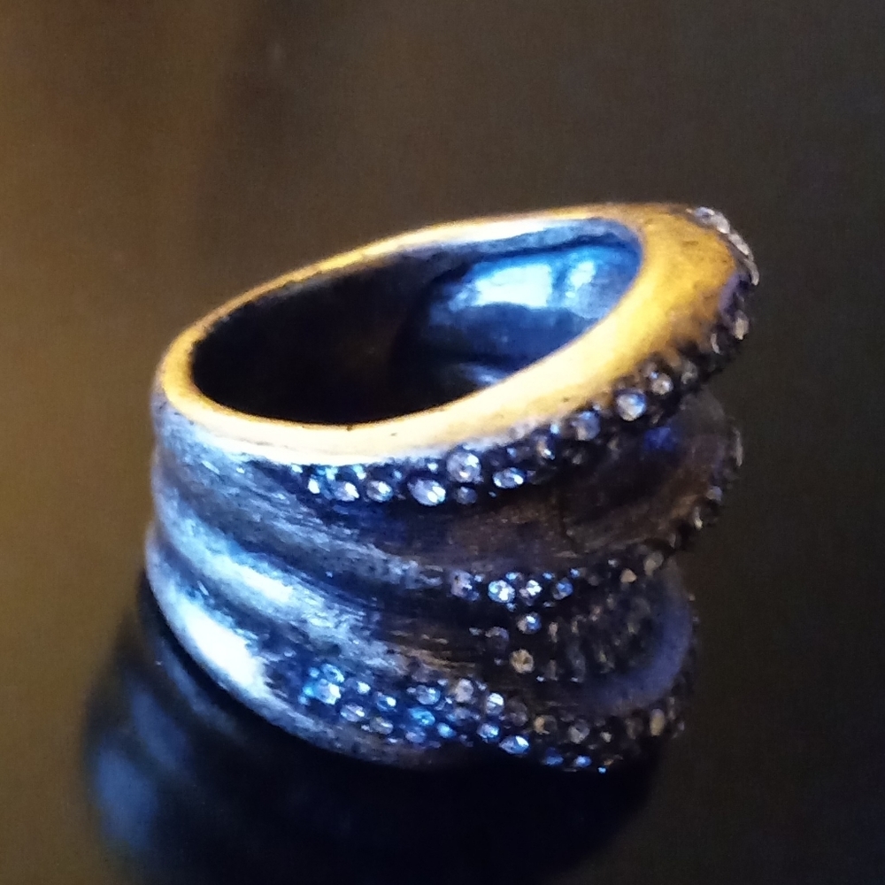 Ann Taylor Signed Copper Tone Statement Ring, Sca… - image 2